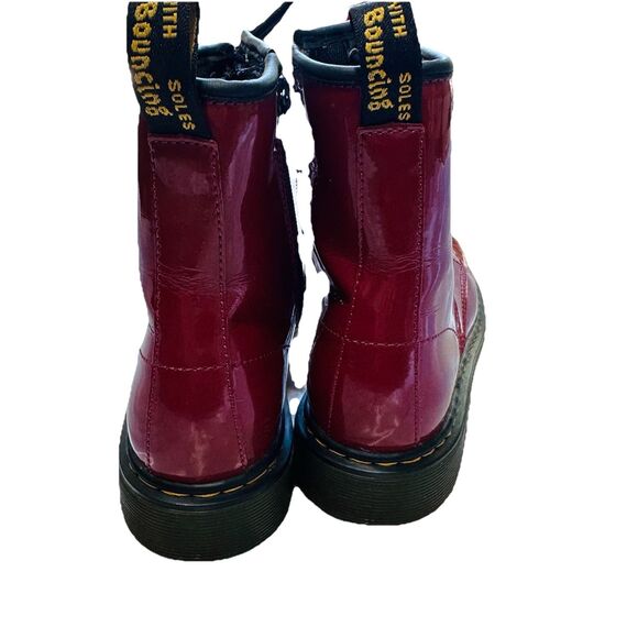 Docs Dr. Martens Women's 1460 Boots Red Cherry wood Patent Leather Size US 7 - Picture 5 of 10